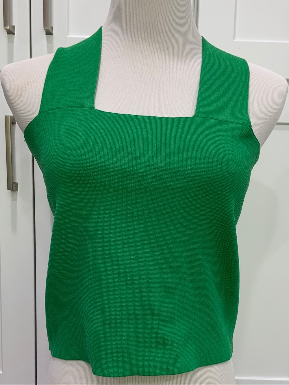 House of Harlow 1960 Emerald Green Square-Neck Knit Tank